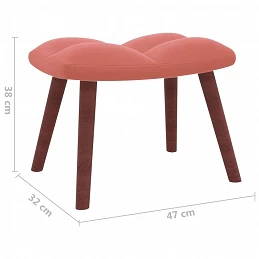 Acquista Poltrona Relax con Poggiapiedi Rosa in Velluto con riferimento GHV-328066 della ditta GARDENHOME
