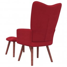 Acquista Poltrona Relax con Poggiapiedi Rosso Vino in Velluto con riferimento GHV-328067 della ditta GARDENHOME