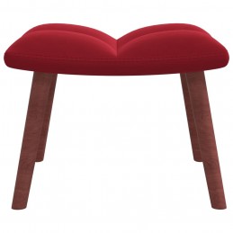 Acquista Poltrona Relax con Poggiapiedi Rosso Vino in Velluto con riferimento GHV-328067 della ditta GARDENHOME