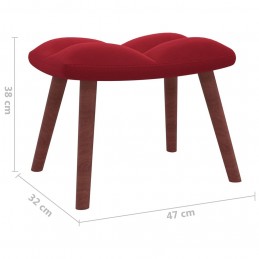 Acquista Poltrona Relax con Poggiapiedi Rosso Vino in Velluto con riferimento GHV-328067 della ditta GARDENHOME