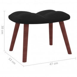 Acquista Poltrona Relax con Poggiapiedi Nero in Velluto con riferimento GHV-328068 della ditta GARDENHOME