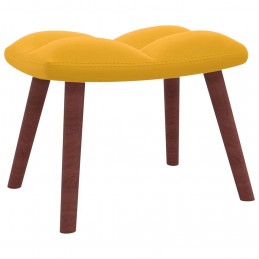 Acquista Poltrona Relax con Poggiapiedi Giallo Senape in Velluto con riferimento GHV-328069 della ditta GARDENHOME