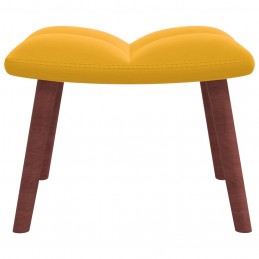 Acquista Poltrona Relax con Poggiapiedi Giallo Senape in Velluto con riferimento GHV-328069 della ditta GARDENHOME