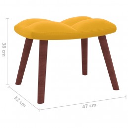 Acquista Poltrona Relax con Poggiapiedi Giallo Senape in Velluto con riferimento GHV-328069 della ditta GARDENHOME