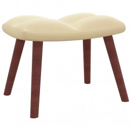 Acquista Poltrona Relax con Poggiapiedi Bianco Crema in Velluto con riferimento GHV-328071 della ditta GARDENHOME
