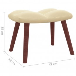 Acquista Poltrona Relax con Poggiapiedi Bianco Crema in Velluto con riferimento GHV-328071 della ditta GARDENHOME