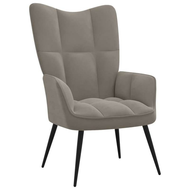 Acquista Poltrona Relax Grigio Chiaro in Velluto con riferimento GHV-328073 della ditta GARDENHOME