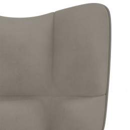 Acquista Poltrona Relax Grigio Chiaro in Velluto con riferimento GHV-328073 della ditta GARDENHOME