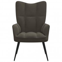Acquista Poltrona Relax Grigio Scuro in Velluto con riferimento GHV-328074 della ditta GARDENHOME