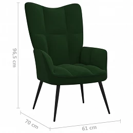 Acquista Poltrona Relax Verde Scuro in Velluto con riferimento GHV-328075 della ditta GARDENHOME