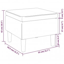 Acquista Poggiapiedi con Gambe in Legno Grigio Chiaro in Tessuto con riferimento GHV-329425 della ditta GARDENHOME