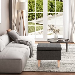 Acquista Poggiapiedi con Gambe in Legno Grigio Scuro in Tessuto con riferimento GHV-329426 della ditta GARDENHOME
