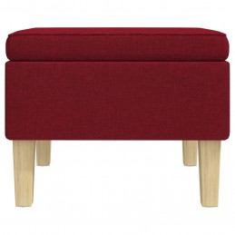 Acquista Poggiapiedi con Gambe in Legno Rosso Vino in Tessuto con riferimento GHV-329428 della ditta GARDENHOME