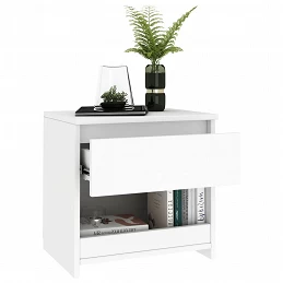 Acquista Comodino Bianco 40x30x39 cm in Legno Ingegnerizzato con riferimento GHV-803443 della ditta GARDENHOME