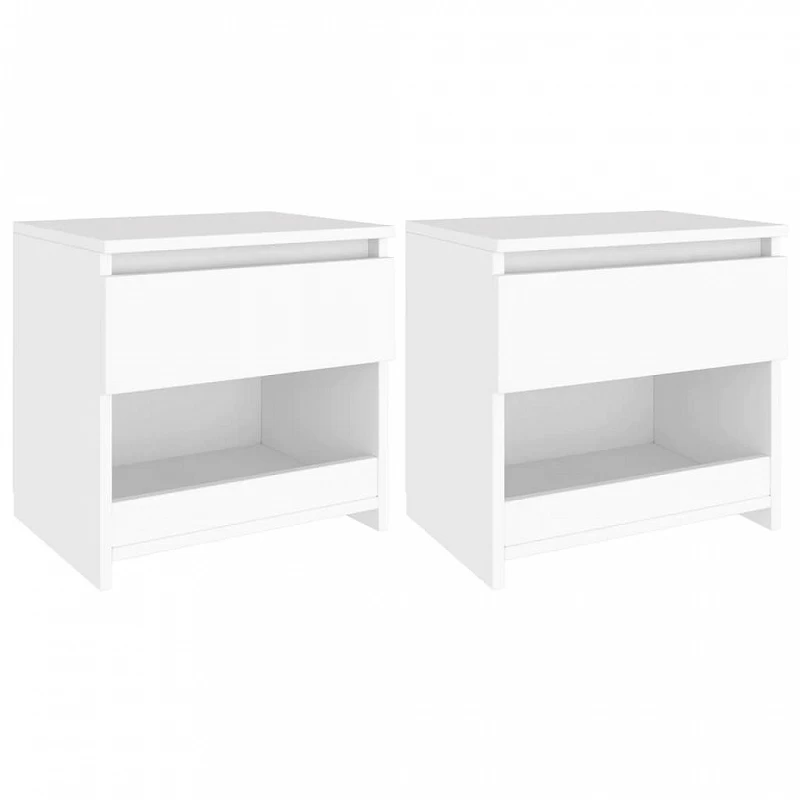 Acquista Comodini 2 pz Bianco 40x30x39 cm in Legno Ingegnerizzato con riferimento GHV-803444 della ditta GARDENHOME