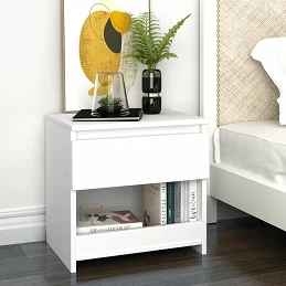 Acquista Comodini 2 pz Bianco 40x30x39 cm in Legno Ingegnerizzato con riferimento GHV-803444 della ditta GARDENHOME