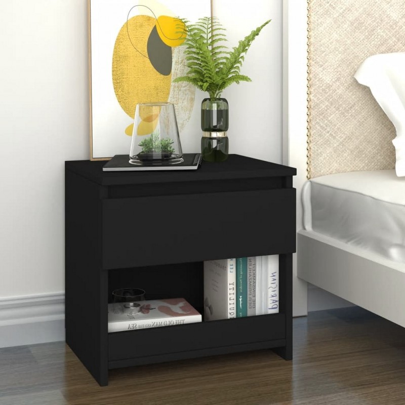 Acquista Comodino Nero 40x30x39 cm in Truciolato con riferimento GHV-803445 della ditta GARDENHOME