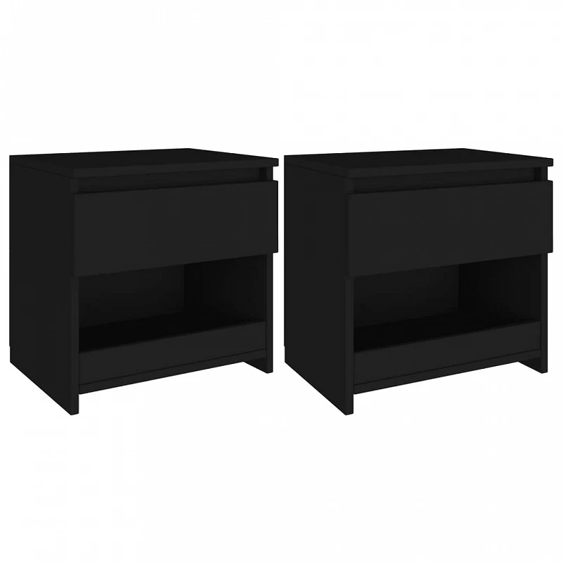 Acquista Comodini 2 pz Nero 40x30x39 cm in Truciolato con riferimento GHV-803446 della ditta GARDENHOME