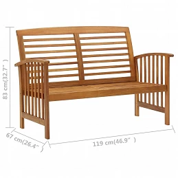 Acquista Panchina da Giardino 119 cm in Legno Massello d'Acacia con riferimento GHV-310259 della ditta GARDENHOME