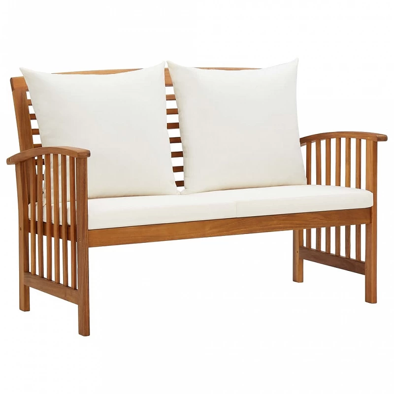 Acquista Panca da Giardino con Cuscini 119 cm in Massello Acacia con riferimento GHV-310260 della ditta GARDENHOME