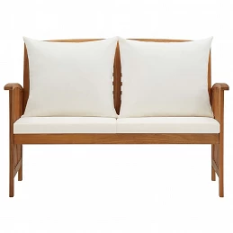 Acquista Panca da Giardino con Cuscini 119 cm in Massello Acacia con riferimento GHV-310260 della ditta GARDENHOME