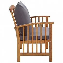Acquista Panca da Giardino con Cuscini 119 cm in Massello Acacia con riferimento GHV-310261 della ditta GARDENHOME