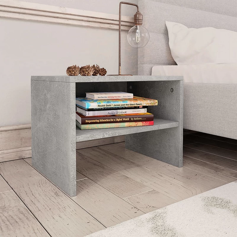 Acquista Comodino Grigio Cemento 40x30x30 cm in Truciolato con riferimento GHV-800071 della ditta GARDENHOME