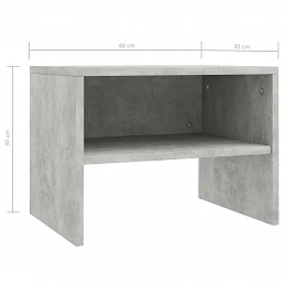 Acquista Comodino Grigio Cemento 40x30x30 cm in Truciolato con riferimento GHV-800071 della ditta GARDENHOME