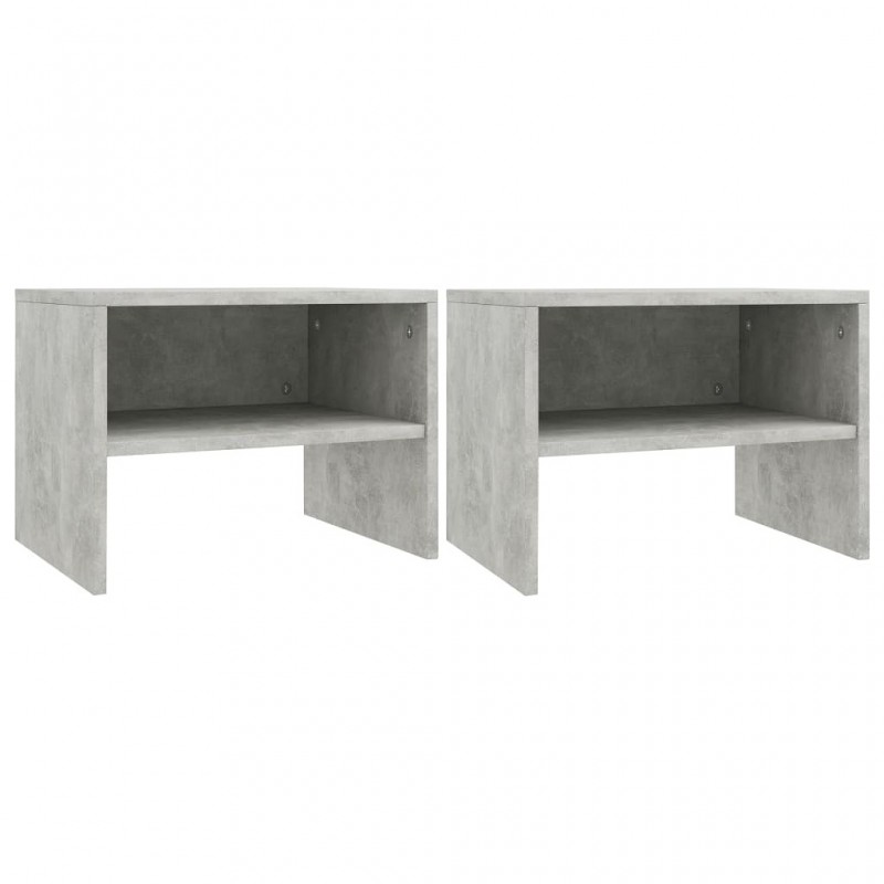 Acquista Comodini Grigio Cemento 2 pz 40x30x30 cm in Truciolato con riferimento GHV-800072 della ditta GARDENHOME