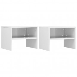 Acquista Comodini Bianco Lucido 2 pz 40x30x30 cm in Truciolato con riferimento GHV-800076 della ditta GARDENHOME