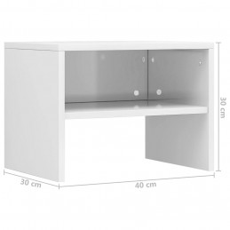 Acquista Comodini Bianco Lucido 2 pz 40x30x30 cm in Truciolato con riferimento GHV-800076 della ditta GARDENHOME