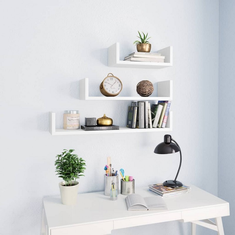 Acquista Mensole a Muro 3 pz Bianco in Legno Multistrato con riferimento GHV-800198 della ditta GARDENHOME