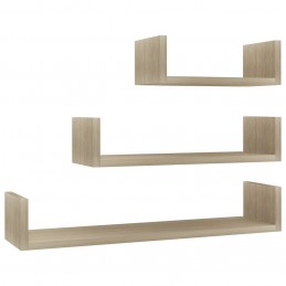Acquista Mensole a Muro 3 pz Rovere Sonoma in Truciolato con riferimento GHV-800201 della ditta GARDENHOME