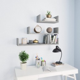 Acquista Mensole a Muro 3 pz Grigio Cemento in Truciolato con riferimento GHV-800202 della ditta GARDENHOME