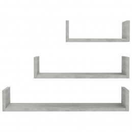 Acquista Mensole a Muro 3 pz Grigio Cemento in Truciolato con riferimento GHV-800202 della ditta GARDENHOME