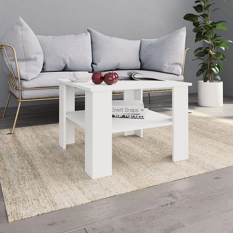 Acquista Tavolino da Salotto Bianco 60x60x42 cm in Legno Multistrato con riferimento GHV-800207 della ditta GARDENHOME