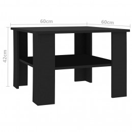 Acquista Tavolino da Caffè Nero 60x60x42 cm in Truciolato con riferimento GHV-800208 della ditta GARDENHOME