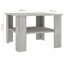 Acquista Tavolino da Caffè Grigio Cemento 60x60x42 cm in Truciolato con riferimento GHV-800211 della ditta GARDENHOME