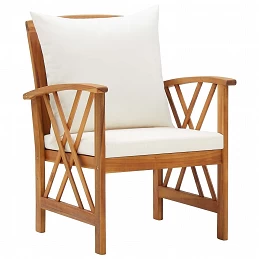 Acquista Sedie da Giardino con Cuscini 2 pz in Massello di Acacia con riferimento GHV-310267 della ditta GARDENHOME