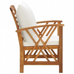 Acquista Sedie da Giardino con Cuscini 2 pz in Massello di Acacia con riferimento GHV-310267 della ditta GARDENHOME