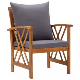 Acquista Sedie da Giardino con Cuscini 2 pz in Massello di Acacia con riferimento GHV-310268 della ditta GARDENHOME