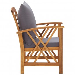 Acquista Sedie da Giardino con Cuscini 2 pz in Massello di Acacia con riferimento GHV-310268 della ditta GARDENHOME