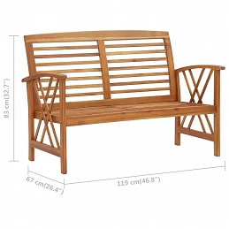 Acquista Panchina da Giardino 119 cm in Legno Massello d'Acacia con riferimento GHV-310269 della ditta GARDENHOME