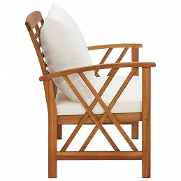 Acquista Panca da Giardino con Cuscini 119 cm in Massello Acacia con riferimento GHV-310270 della ditta GARDENHOME
