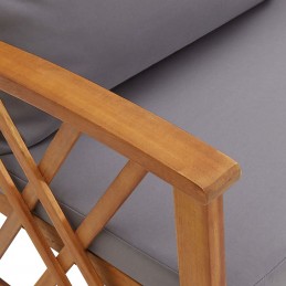 Acquista Panca da Giardino con Cuscini 119 cm in Massello Acacia con riferimento GHV-310271 della ditta GARDENHOME