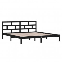 Acquista Giroletto Nero in Legno Massello di Pino 140x190 cm con riferimento GHV-3101202 della ditta GARDENHOME