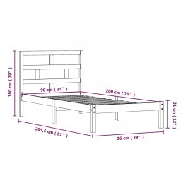 Acquista Giroletto Bianco in Legno Massello di Pino 90x200 cm con riferimento GHV-3101204 della ditta GARDENHOME