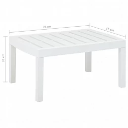 Acquista Tavolo da Giardino Bianco 78x55x38 cm in Plastica con riferimento GHV-48814 della ditta GARDENHOME