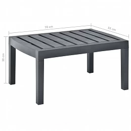 Acquista Tavolo da Giardino Antracite 78x55x38 cm in Plastica con riferimento GHV-48815 della ditta GARDENHOME