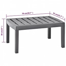Acquista Tavolo da Giardino Moca 78x55x38 cm in Plastica con riferimento GHV-48816 della ditta GARDENHOME